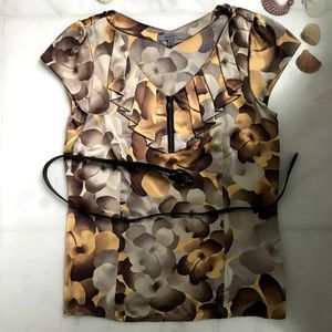 {Nordstrom} Classiques Entier Floral Belt Blouse